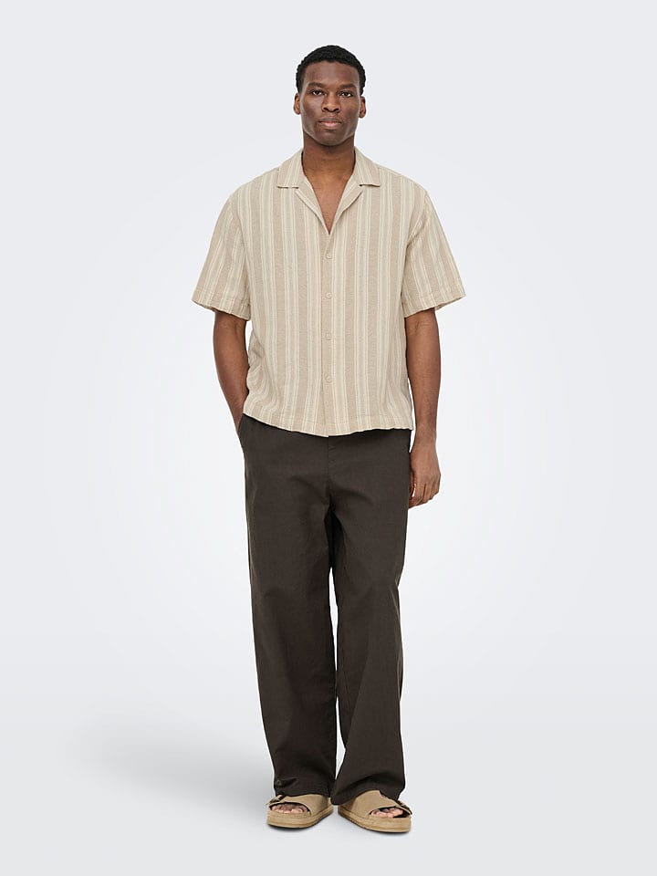 ONLY & SONS Hemd "Onswalker" - Relaxed fit - in Beige - S