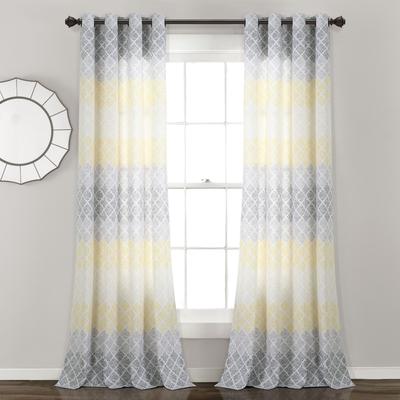 "Lush Decor Medallion Ombre Window Curtain Panel Pair - 84"" x 52"""