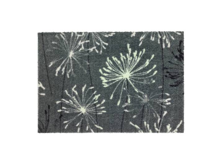 Schöner Wohnen Teppi Fussmatte, Grau, Mintgrün, Textil, Blume, rechteckig, 67x100 cm, Bsci, rutschfest, schmutzabweisend, Teppiche & Böden, Fussmatten & Schuhabtropftassen