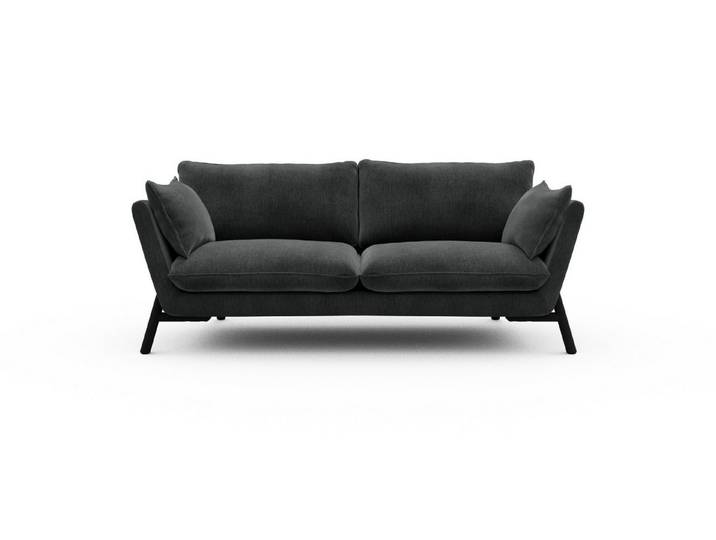 moebelfaktor Sofa Emil 2-Sitzer, schräg gestellte Armlehnen, hoher Rücken