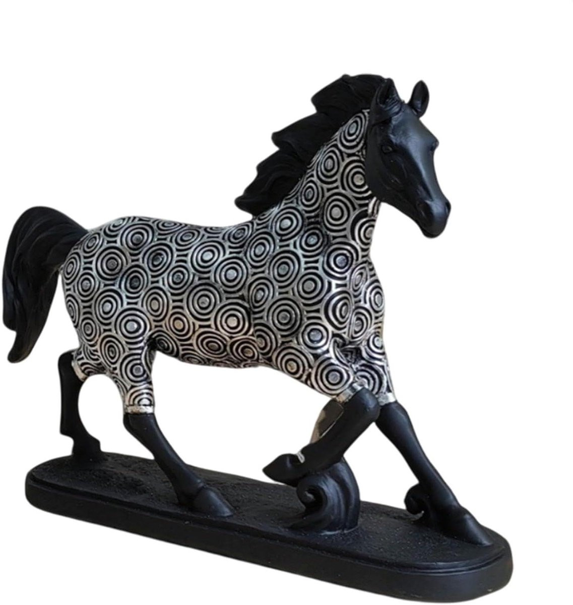 Gouden Paard Standbeeld Decoratie voor op Tafel, Hoogte: 22 cm