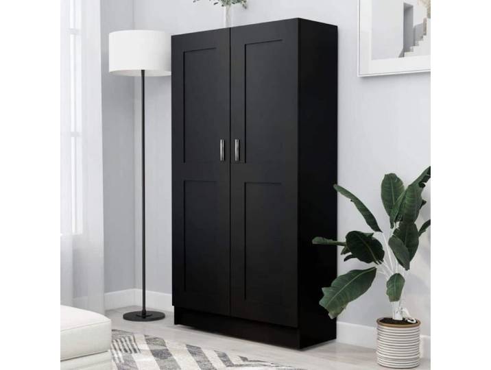 Bibliothèque Bibliotheque Etagere Noir 82 5x30 5x150 cm Aggloméré[1304]