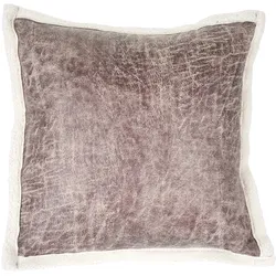 Mendler Deko-Kissen Wildlederimitat, Sofakissen Zierkissen mit Füllung, braun Fellimitat 45x45cm