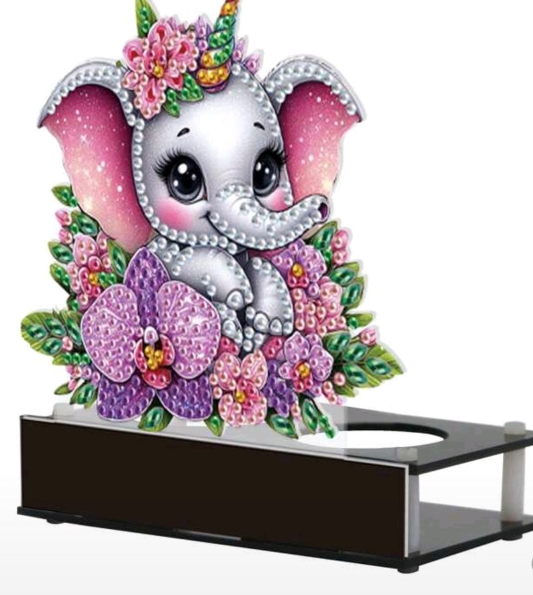 Diamond painting Kaarsenhouder Olifant voor volwassenen