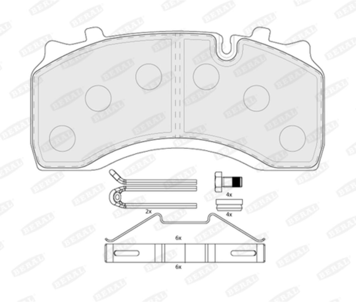 Bremsbelagsatz BERAL BCV29142TK