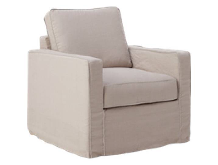 Fauteuil coton/lin déhoussable Margot