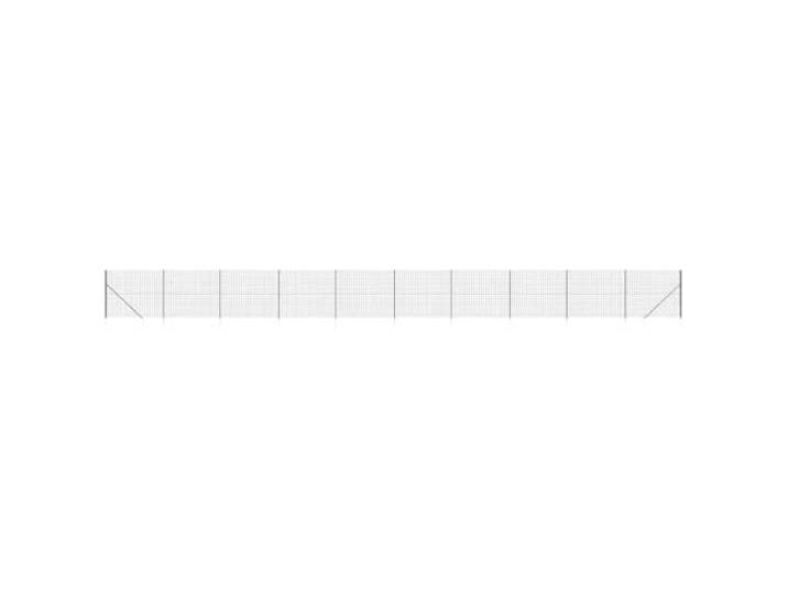 vidaXL Clôture en treillis métallique et ancrage anthracite 1\,6x25 m