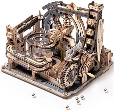 Uplift Picks Robotime ROKR 3D Wooden Puzzle Electric Marble Run Spaceport Model Kit 03