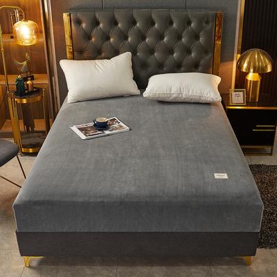 Discount Dollar Deals Soft Warm Velvet Fitted Sheet, Non Slip Mattress Cover, Adjustable Protector, High Quality Bed Sheet With Elastic darkgrey xl
