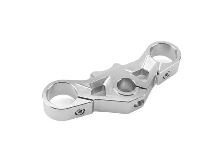 Obere Gabelbrücke， Für 450SR 022- Motorrad Obere Gabel Querstrebe Gabelbrücke Uplink Platte Lenker Gabelführung Gabelbrücke，(Silver)
