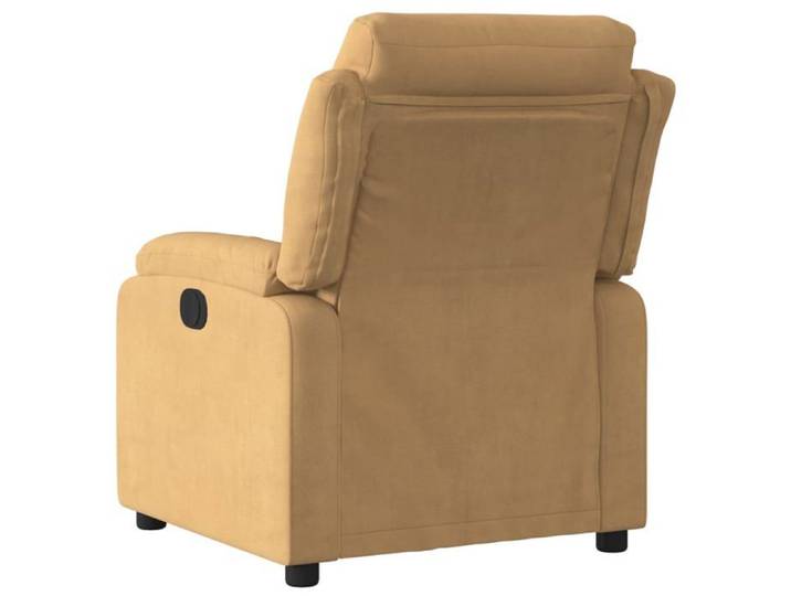 Brun Chaise confortable LEMON Fauteuil inclinable Marron Velours Pour maison/bureau_22266