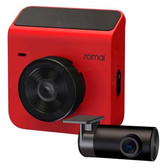 70mai car DVR DASH CAM A400 QHD MIDRIVE A400 + RC09 red (Bluetooth, Eingebautes Display, Eingebautes Mikrofon, GPS-Empfänger, WLAN, Full HD) (A400 + RC09)