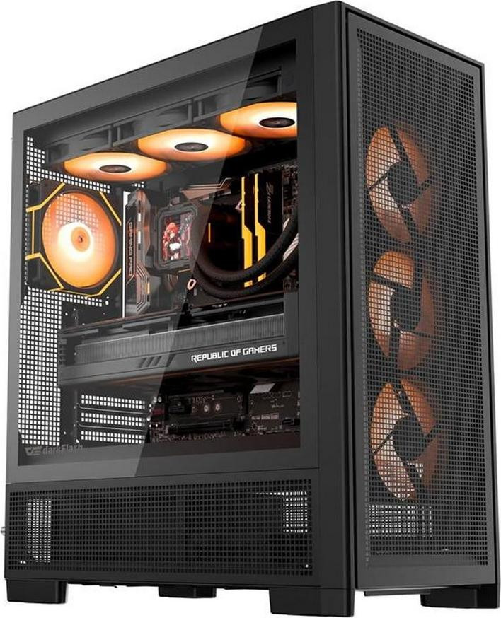 darkFlash AIRNOVA BLK +3F Computerbehuizing Zwart