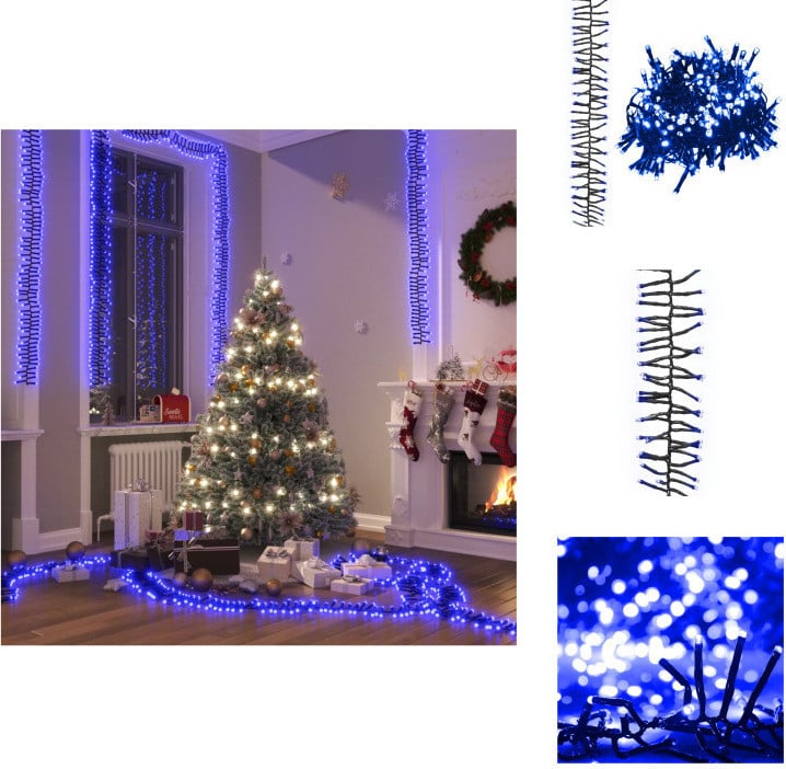 vidaXL LED-lichtketting met 1000 LED's, blauw, 11 meter, PVC - Kerstverlichting