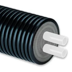 Fernwärmeleitung Doppelrohr für Trinkwasser (Ausführung: 50x6.9 - 32x4.4. Ø160 mm)