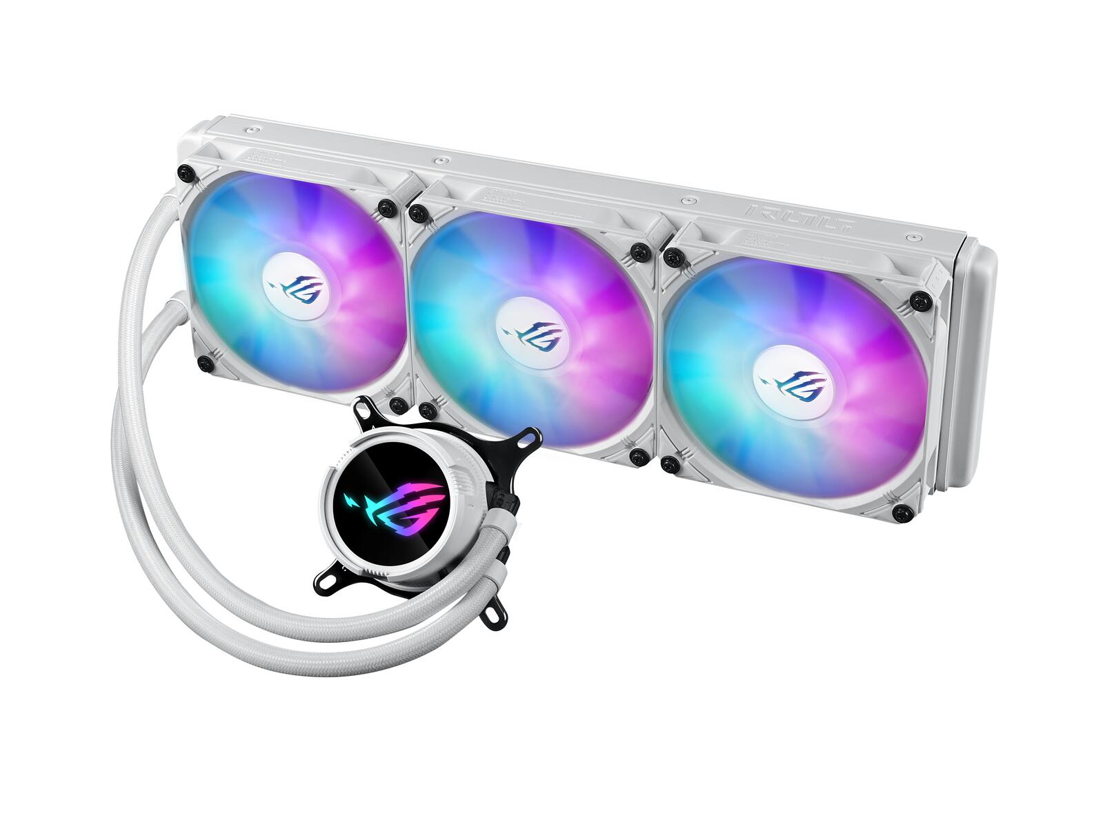 ASUS ROG STRIX LC III 360 ARGB White All-in-One Flüssig-CPU-Wasserkühlung weiß (drei adressierbare ROG ARGB-Lüfter, Anti-Vibrations-Gummi, kompatibel mit Intel LGA 1700, 1200, 115X, AMD AM5, AM4) 90RC00T2-M0UAY0