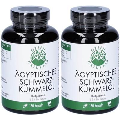 Green Naturals Ägyptisches Schwarzkümmelöl Kapseln 2x 2x180 St