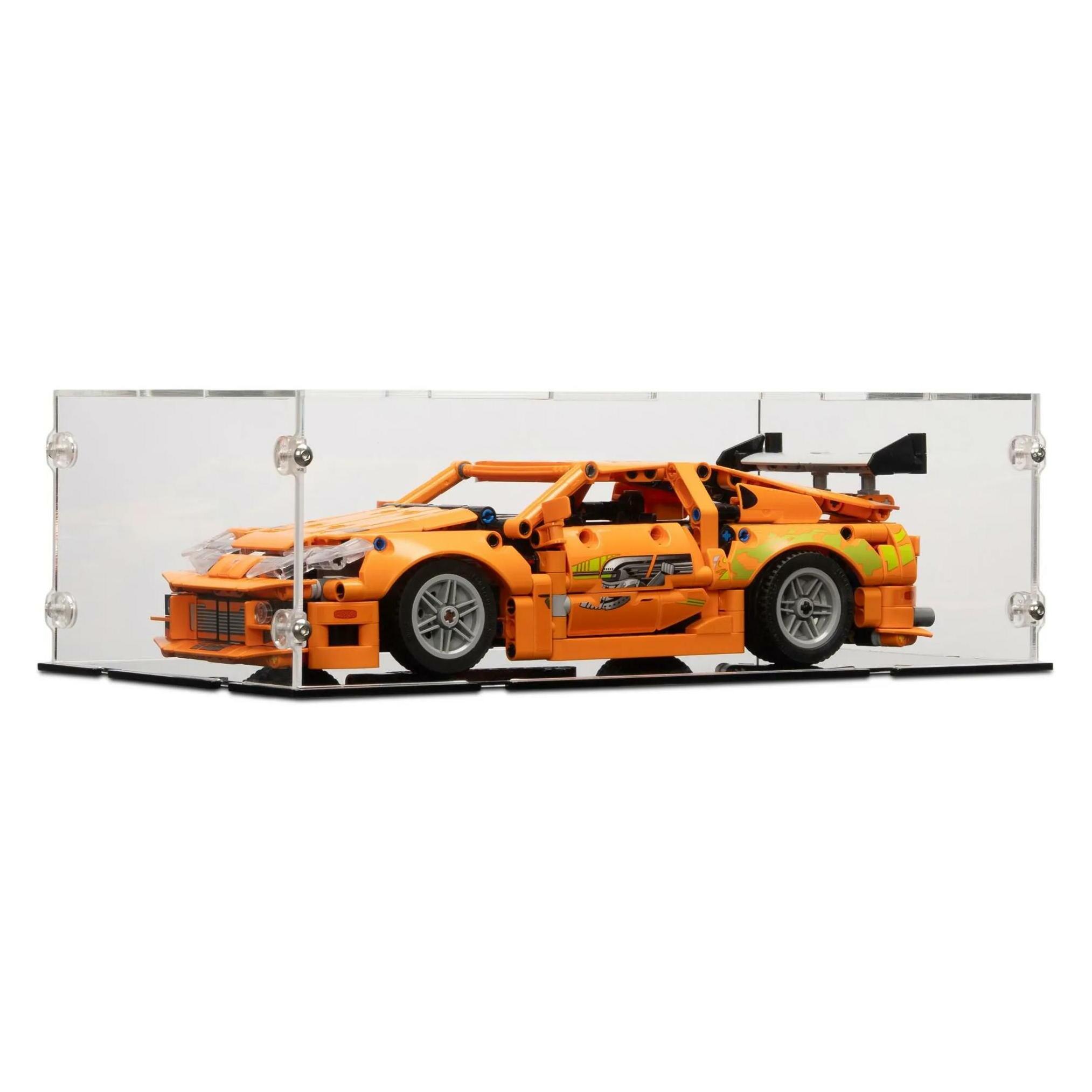 iDisplayit Acryl-Display für LEGO 42204 Fast and Furious Toyota Supra MK4 (Mit schwarzem Boden) (120257)