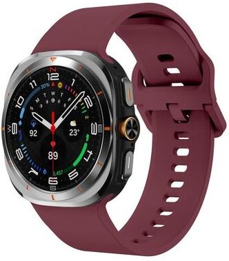United Samsung Galaxy Watch Ultra Silicone Watch Band With Colorful Buckle Soft Sport Replacement Strap wine Red