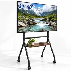 Relaxdays TV Ständer Staffelei 32-60 Zoll Dunkelbraun,Schwarz