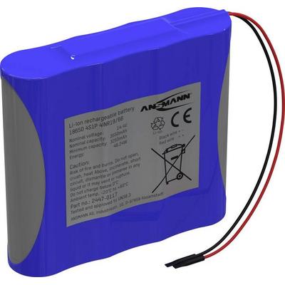 Ansmann 4S1P Akkupack 4x 18650 Kabel Li-Ion 14.4V 3350 mAh