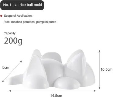 Perfect Picks Market Cute Onigiri Molds Cat Animal Shape Sushi Rice & Mashed Potato Molds For Kids, Pumpkin Mash Baking Gadgets l