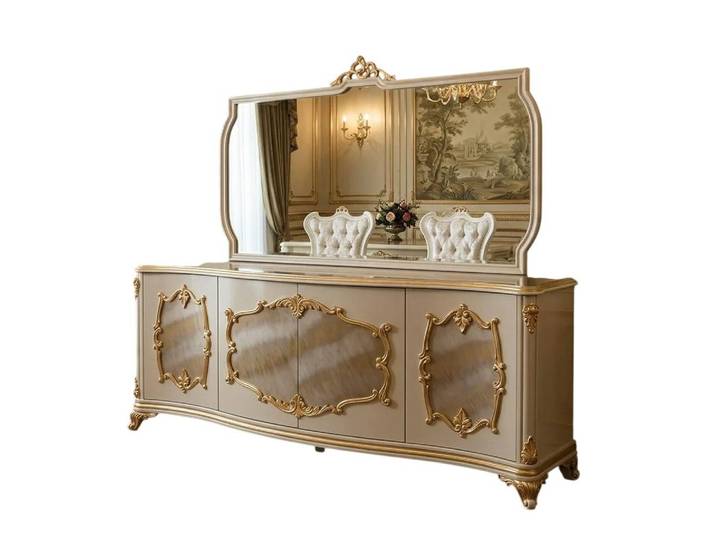 Xlmoebel Sideboard Elegantes Sideboard mit Spiegel – praktisch und zeitlos (Sideboard, 2 St., Sideboard mit Spiegel), Made in Europa