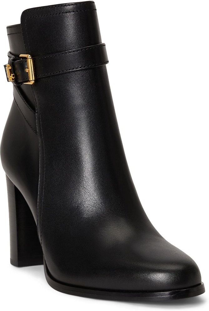 LAUREN RALPH LAUREN Bottines à talon en cuir, BROOKE