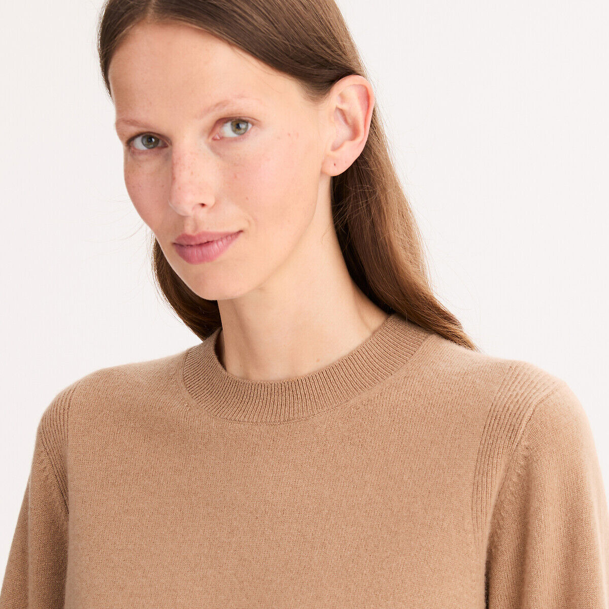 ANNE WEYBURN Pull col rond en cachemire, fine maille