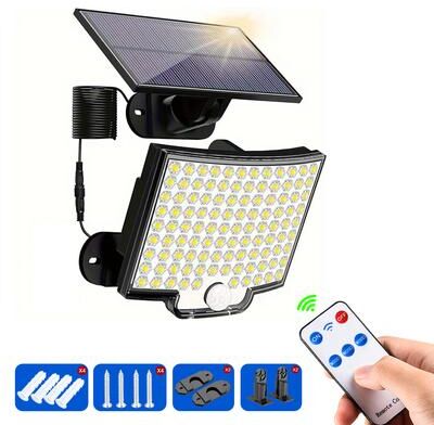 Multicon Wholesale Hub Outdoor Solar Flood Lights With , Motion Sensor, Light Modes, Garden, Garage, Street Lamp, Separate Panel Outdoor Solar Flood Lights With , Motion Sensor, Light Modes, Garden, Garage, Street Lamp, Separate Panel