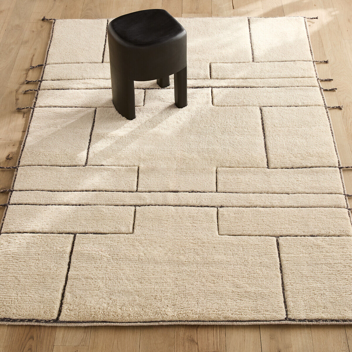 AM.PM Tapis noué main, 93% laine, Stauro