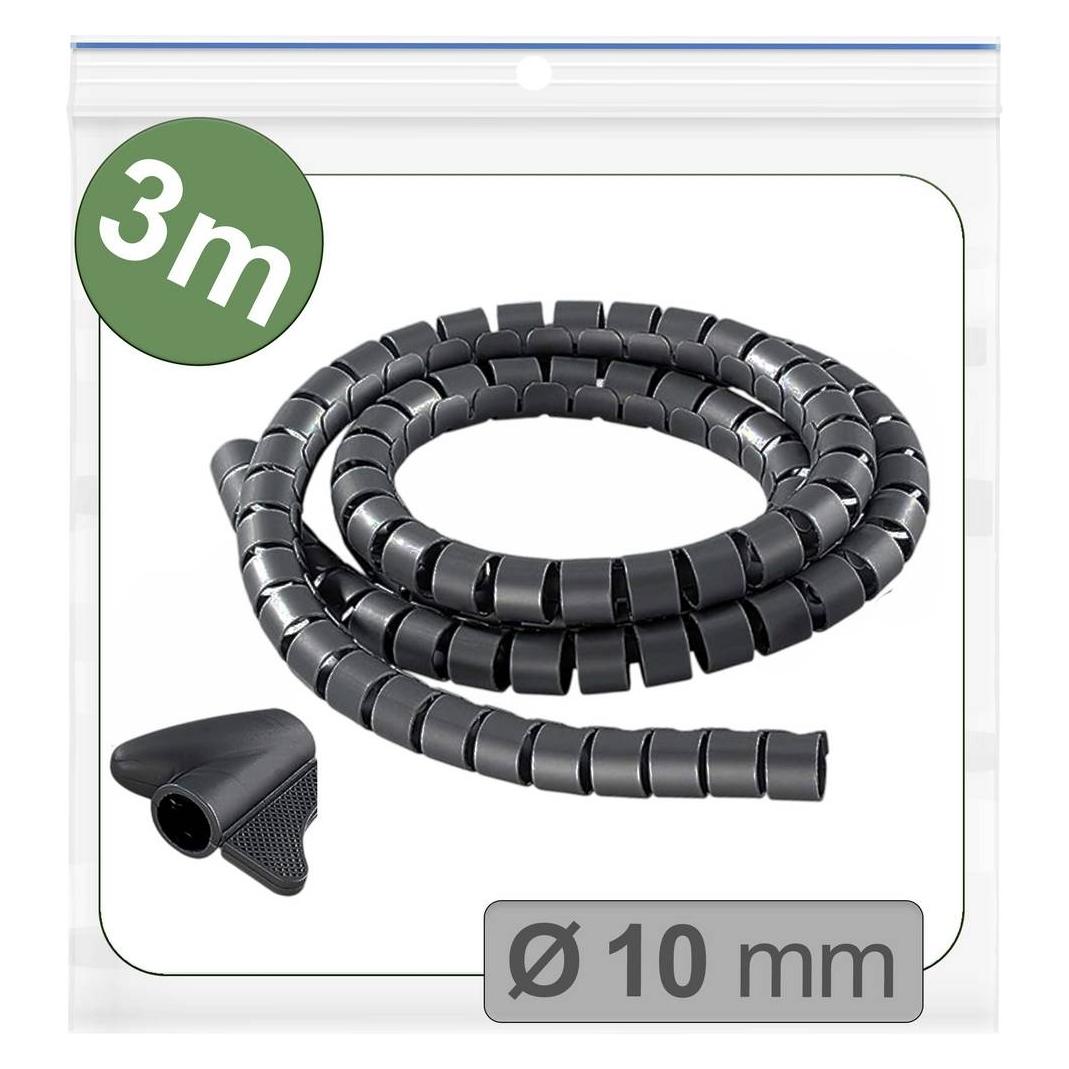 Quadrios 25CA736 25CA736 Kabelschlauch 10 mm (max) Schwarz 3 m (Kabelschlauch, 300 cm) (25CA736)