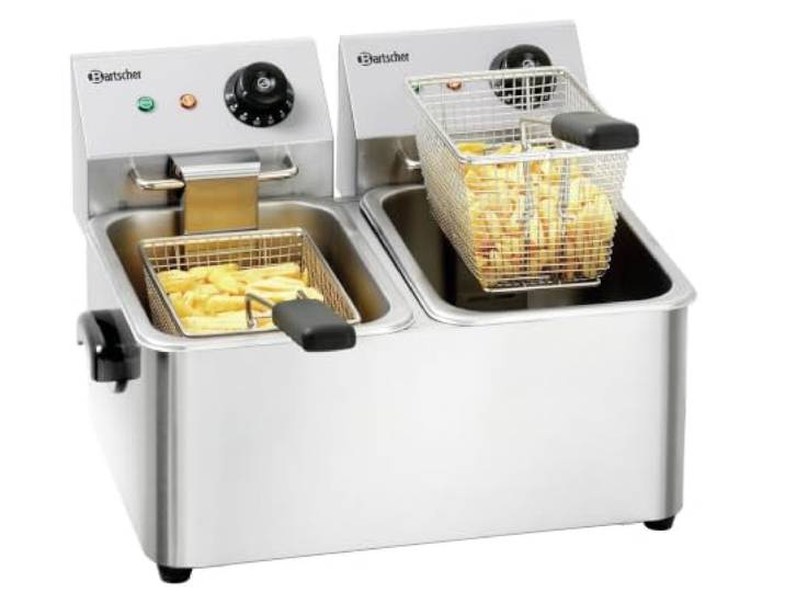 Bartscher Snack II Double thermo-optique Deep Fryer 8L 4000 W Stainless Steel – fryers (Deep Fryer\, double\, Stainless Steel\, thermo-optique\, Stainless Steel)