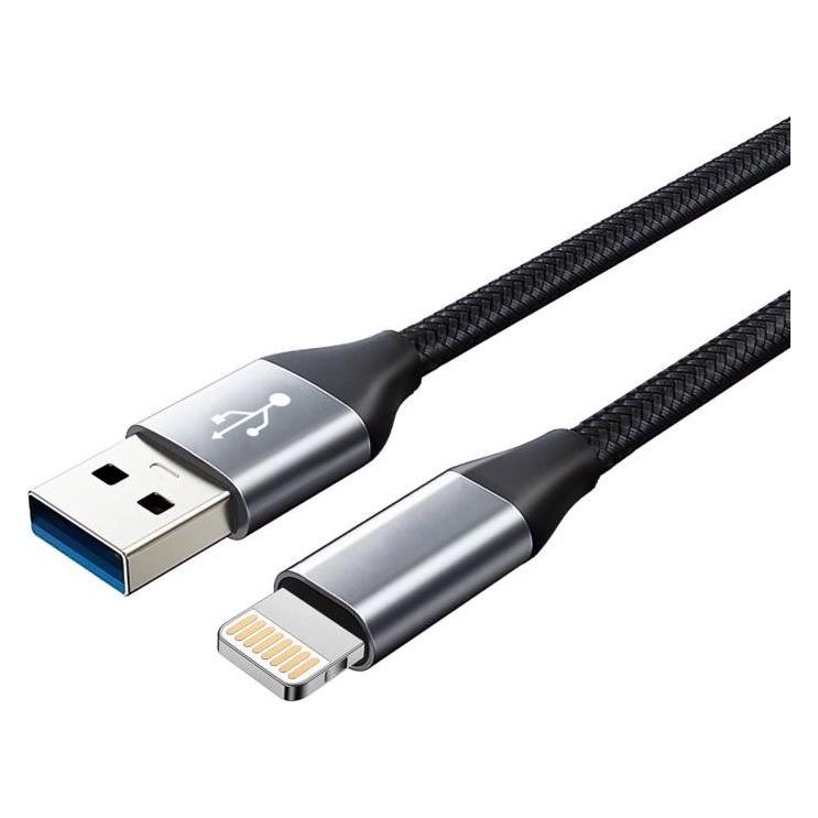 Montiss Kabel USB Montis USB-A - Lightning 2 m Czarny (MT047) (2 m) (MT047)