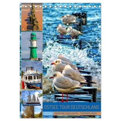 Ostsee Tour Deutschland - maritime Highlights (Tischkalender 2026 DIN A5 hoch), CALVENDO Monatskalender