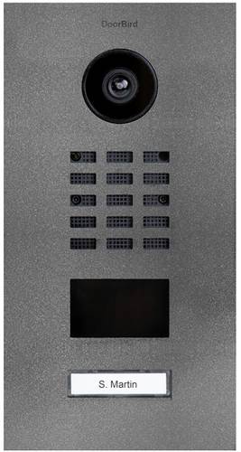 DoorBird D2101V IP-Video-Türsprechanlage LAN Außeneinheit Edelstahl, Eisenglimmer (seidenmatt)