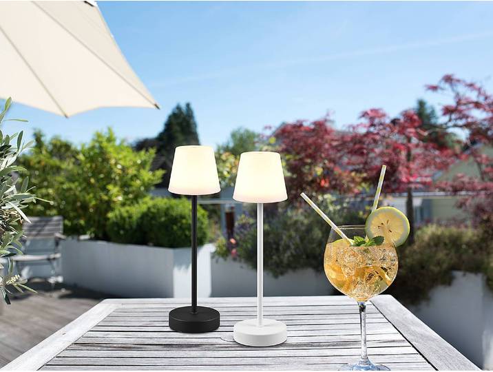 home24 LED-padverlichting Ø 11cm wit/wit