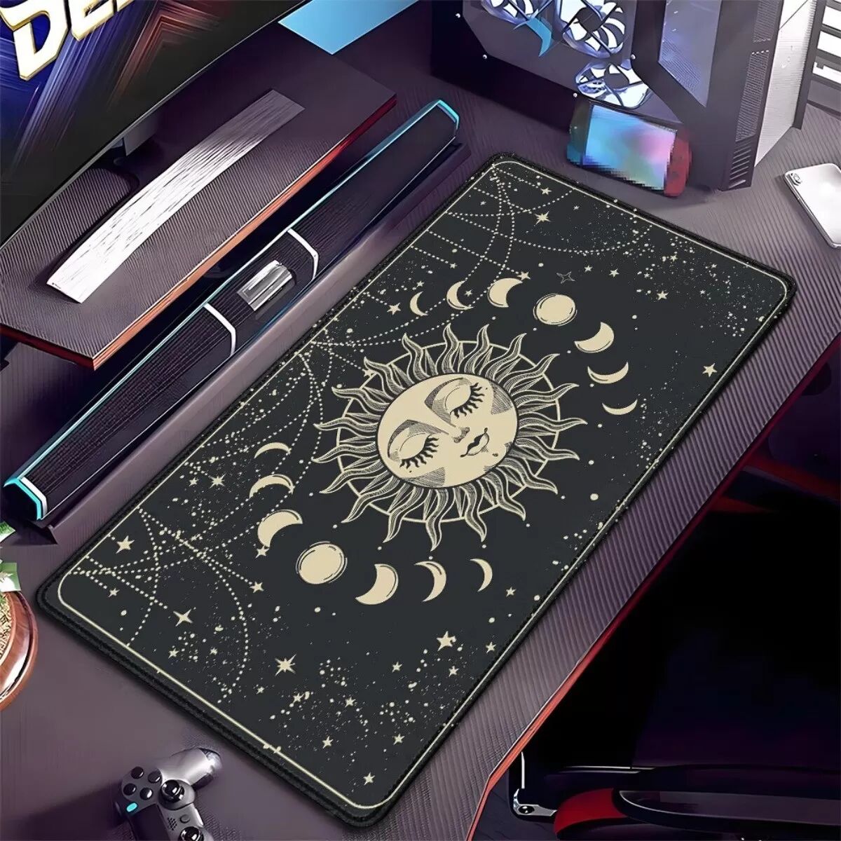 INF Tarotkarten-Mauspad (300x800x2mm) – Rutschfeste Gummi-Gaming-Matte für Zuhause, Büro und Internetcafés