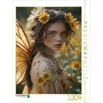CALVENDO Puzzle Fee der Sonnenblumen | 1000 Teile Lege-Größe 64x48cm Foto-Puzzle für glückliche Stunden, von , Calvendo Puzzle