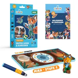 EDURINO Starterset Mika"Erstes Lesen & Schreiben ab 4"EXKLUSIV (inkl. Spiel- und Lernheft + dunkelblauer Stift)