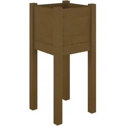 Helloshop26 - Hochbeet für Pflanzen Blumen Terrasse oder Garten 31 x 31 x 70 cm braunes Kiefernholz 02_0038542