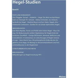 Hegel-Studien / Hegel-Studien Band 8 (1973), Fachbücher von Friedhelm Nicolin, Otto Pöggeler
