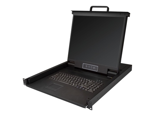StarTech.com StarTech Rack KVM Konsole - US Tastatur(QWERTY), Ein Port VGA KVM mit 19" LCD Monitor - 1HE LCD KVM Konsolenschublade mit Kabeln - USB Unterstützung - 50.000 MTBF (RKCONS1901) (RKCONS1901)
