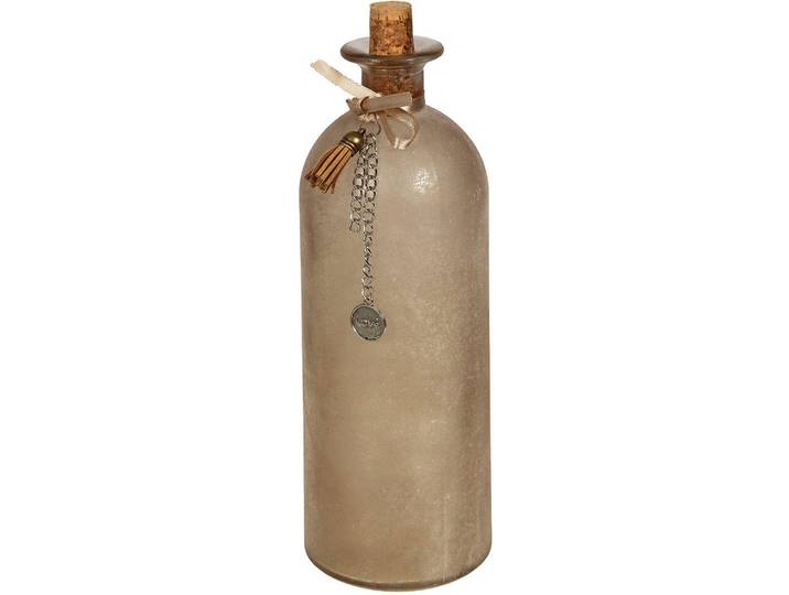 Dekovase AMBIENTE HAUS Dekoaration Flasche - braun L , braun, B:9cm H:27cm T:9cm, Glas, Vasen, Dekovase