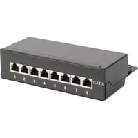 DN-91608SD, Patchpanel schwarz, Desktop, Cat.6