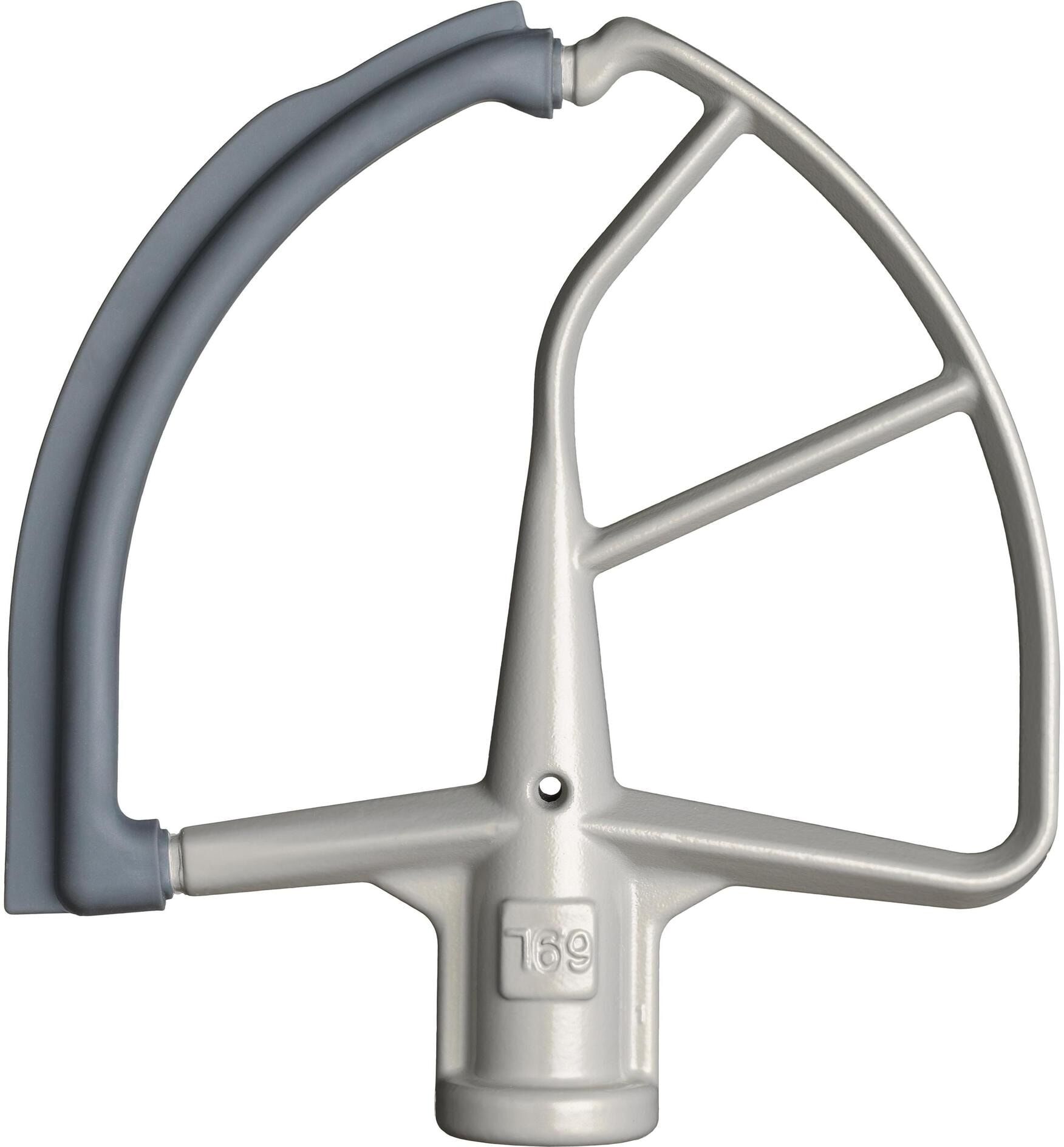 Flexibler Flachrührer KITCHENAID "5KFE7T", silber (weiß), Gummi, Metall, Küchenmaschinen-Rührelemente, Flexibler Flachrührer weiß Einheitsgröße