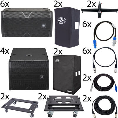 DAS Audio Vantec 6x20A/4x118A Bundle Schwarz