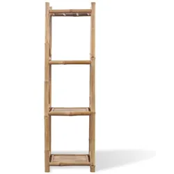 vidaXL Bambus-Regal mit 4 Böden Quadratisch