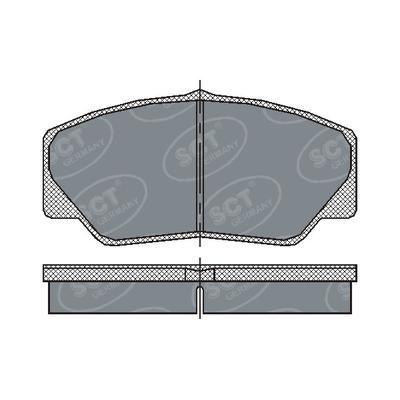 SCT - MANNOL Bremsbelagsatz, Scheibenbremse SP 206 PR Vorderachse für Ford