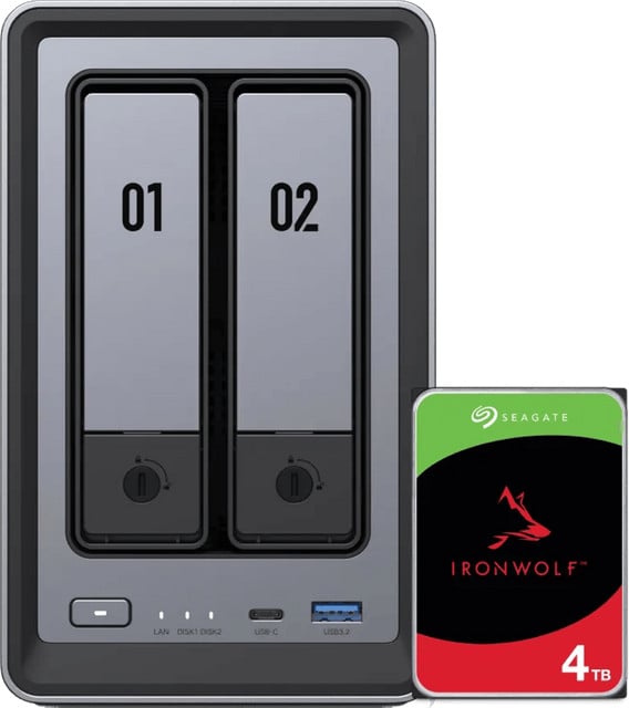 UGREEN NASync DXP2800 NAS met Seagate Ironwolf 4TB harde schijven